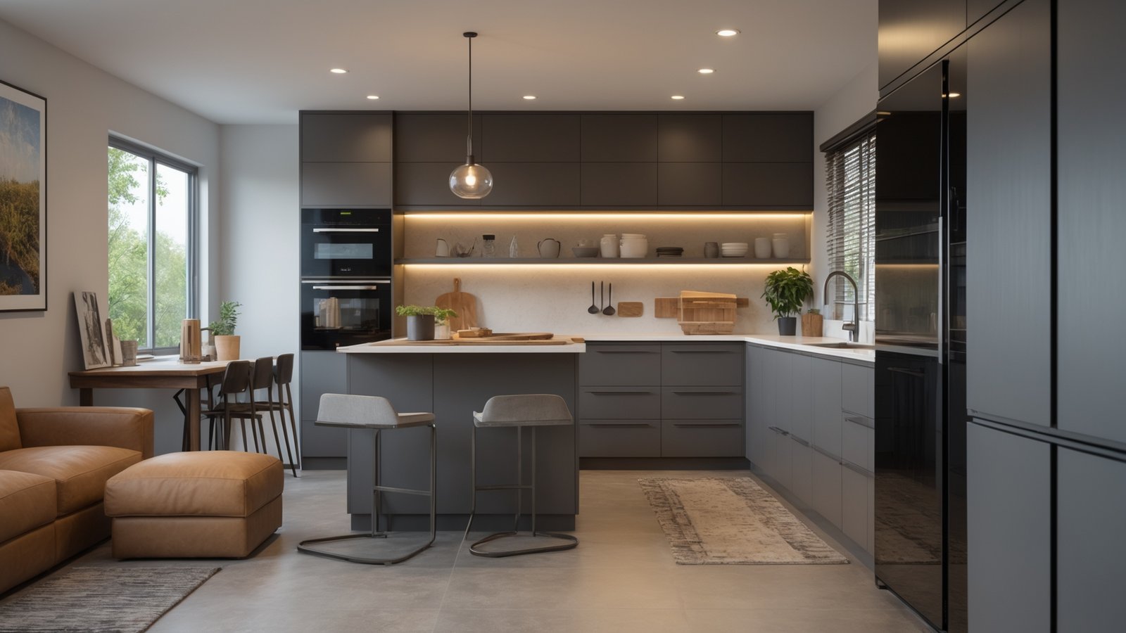 Modern kitchen remodel with custom cabinets and new countertops in McKinney TX home