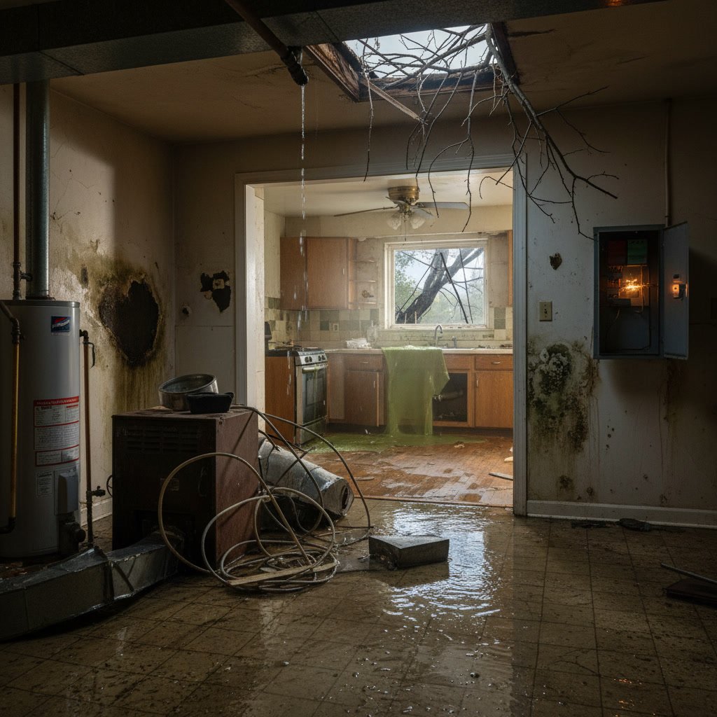 Outdated home systems and structural issues indicating need for full remodel